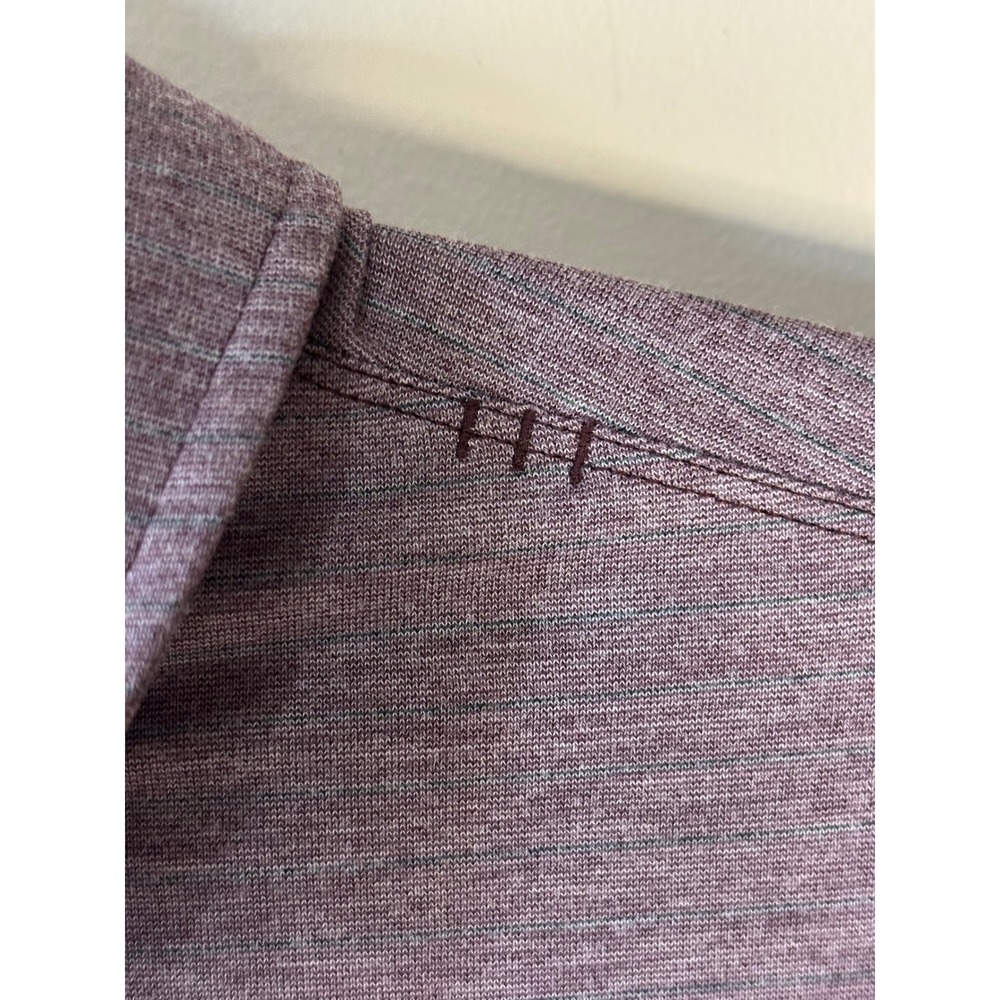 Lululemon Evolution Polo Shirt Mens Heathered Purple Short Sleeve Golf Top - Picture 2 of 4